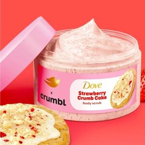 Dove Crumbl Exfoliating Body Scrub Strawberry Cookie, 15 oz